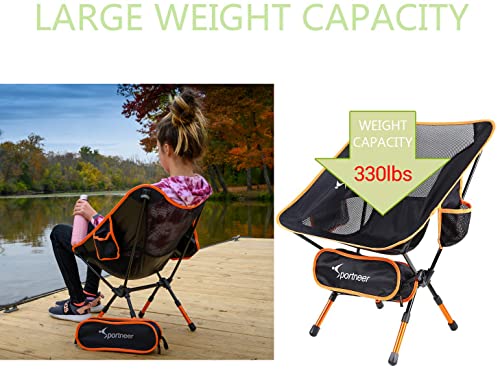 2 Pack Camping Chairs,Height Adjustable Folding Backpacking Chair