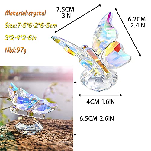 Squirrel & Butterfly Crystal  Collectible Figurine Home Decoration