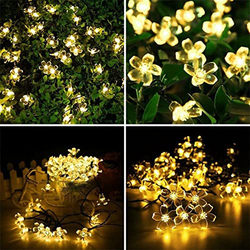 Waterproof Solar Flower Christmas String Fairy Lights