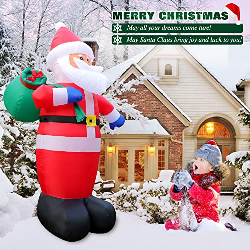 6 FT Christmas Inflatable Santa Claus & Snowman Outdoor Decorations