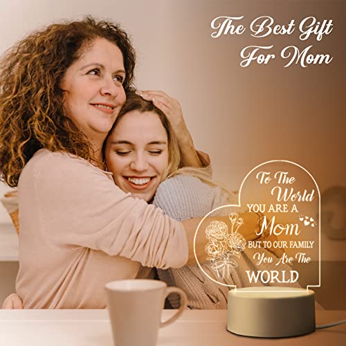 Acrylic USB Low Power Engraved Night Light- Mothers' Day Gifts for Mom & Nana