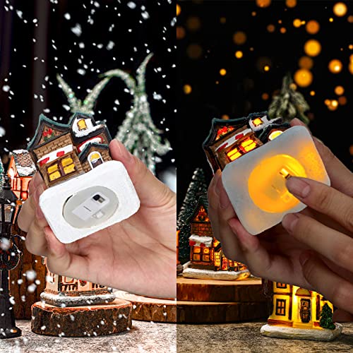 Christmas Lighted Winter Village Houses Set