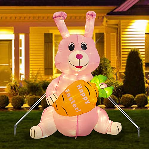 4FT Easter Inflatable Bunny w/ Build-in 150 LEDs