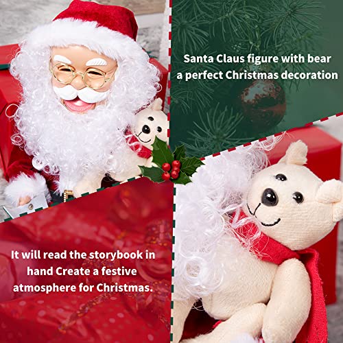 13" Animated Santa Claus Figurines Decoration