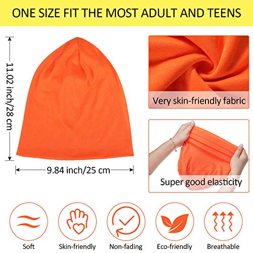 18 Pieces Thin Knit Slouchy Cap Beanie for Men/Women