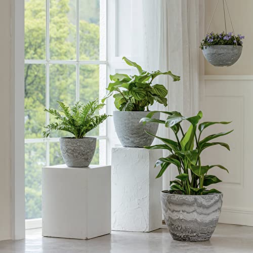 Hanging Planter Flower Plant Pots - 10 Inch-Set of 2