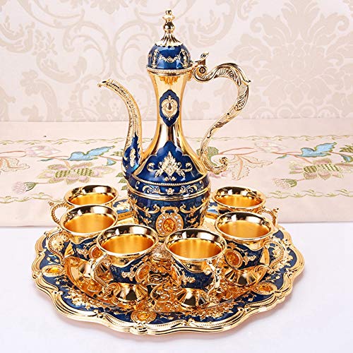 Vintage Turkish Tea/Coffee Pot  Set w/  Tray & 6 Cups