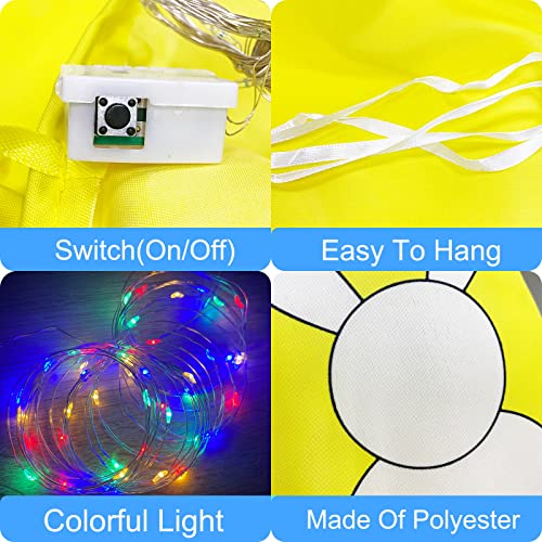 5Pcs Colorful Total of 100 LEDs Easter Lantern Lights