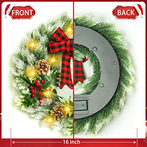 Lighted Christmas Wreath Decoration