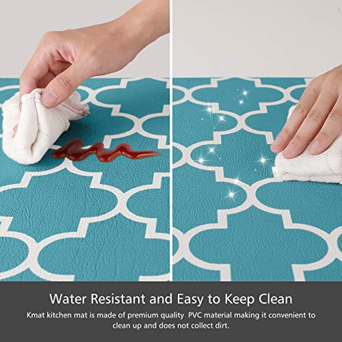 [2 PCS] Cushioned Anti-Fatigue Kitchen Rug, Waterproof Non-Slip