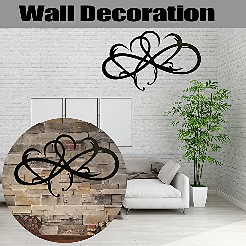 Infinity Double  Heart Steel Wall Decoration