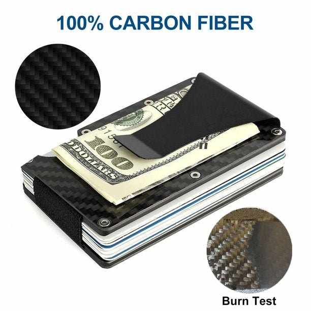 Men RFID Blocking Slim Money Clip Wallet Credit Card ID Holder Thin Minimalist