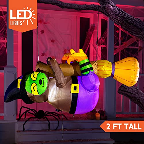 4 FT Tall Halloween Inflatable Witch w/ LED