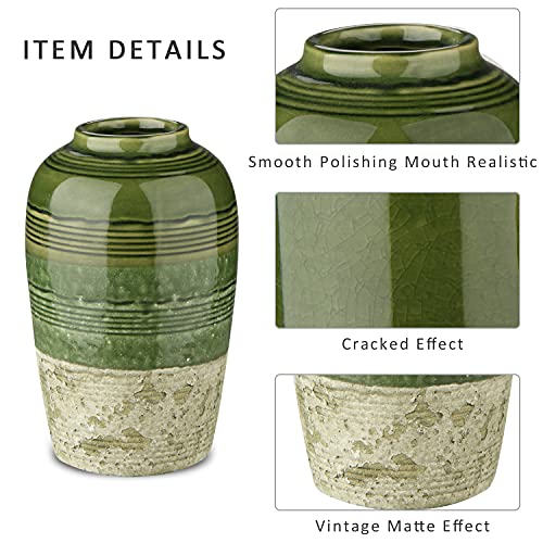 Two-Tone Boho Ceramic Flower Vases