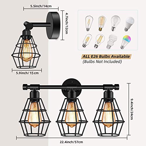 3-Light Farmhouse Vanity Light