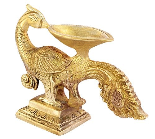 Peacock Bird Design Oil Lamp - House Warming Decoration