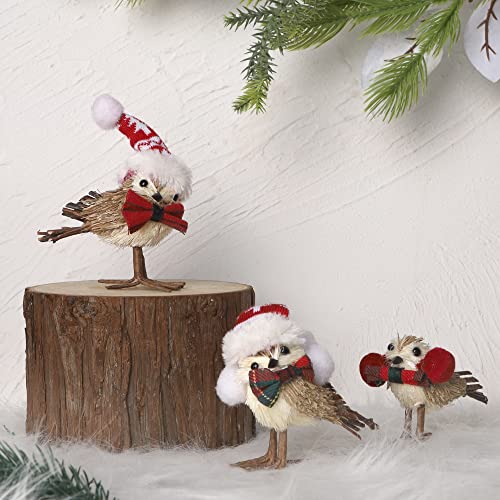 Set of 3 Christmas Birds Decoration