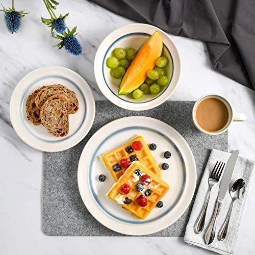 Round Glaze Stoneware Dinnerware Set, Service for 4 (16pcs)