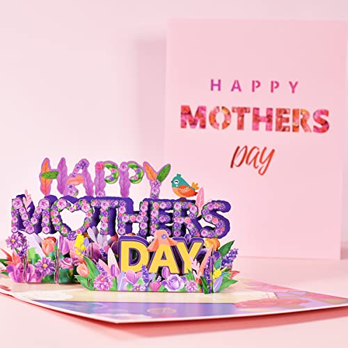 3D Cut Out Pop Up Mothers' Day Card with Blank Envelope