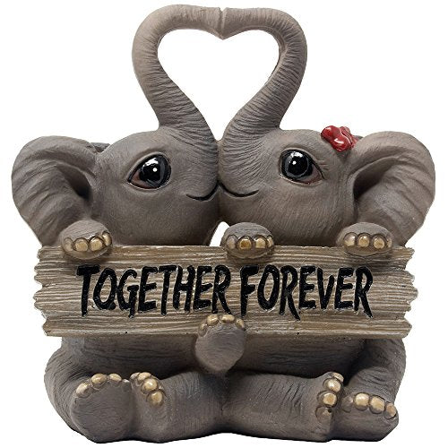 Loving Couple Elephant Figurine for Home Decoration