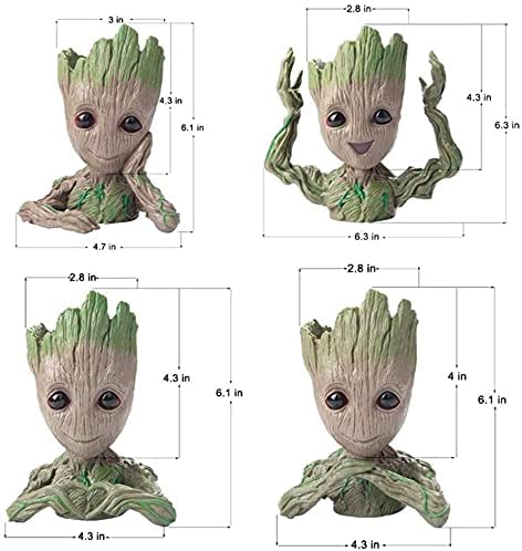 4 Styles Baby Groot Flower Pot Succulent Planter Pot Pencil Holder Holiday Bundle Deal!