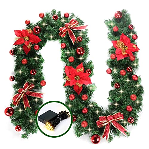 9Ft Christmas Garland with Lights