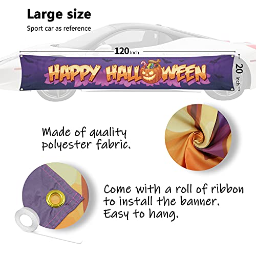 Large Banner Happy Halloween Decorations  120" x 20"
