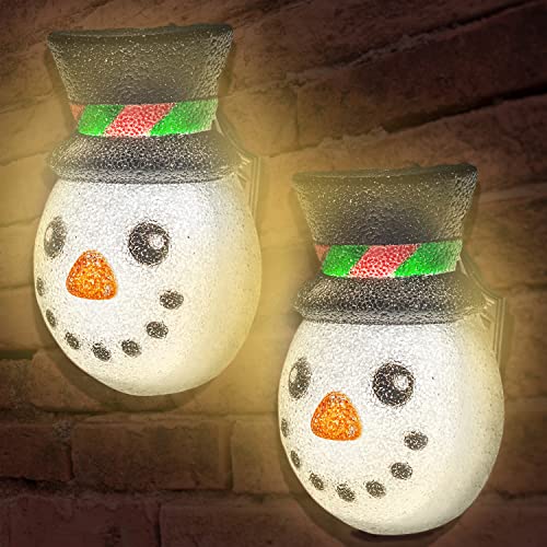 2 Pcs Christmas Cute Snowman Porch Light Cover