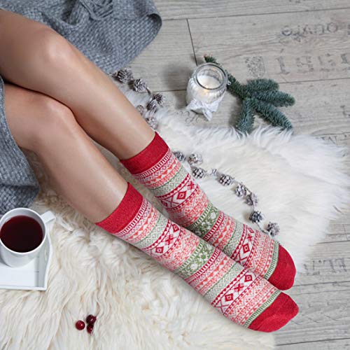 Cozy & Warm Thick Soft Wool Christmas Gift Winter Socks for Women