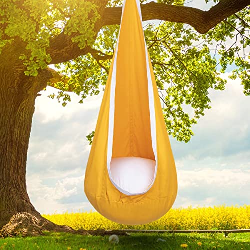 Hanging Hammock Chair with Inflatable Pillow- Max 176 LBs