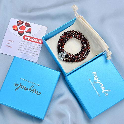 Yoga Symbol Pendant Charm 108 Mala Beads Meditation Bracelet Necklace