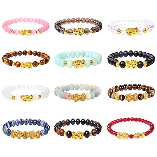 12 Pieces Feng Shui Bracelets Lucky Bracelet Temple Kai Guang  Amulet