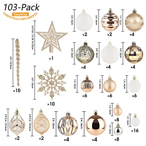 103-Pack Assorted  Christmas Ball Ornaments