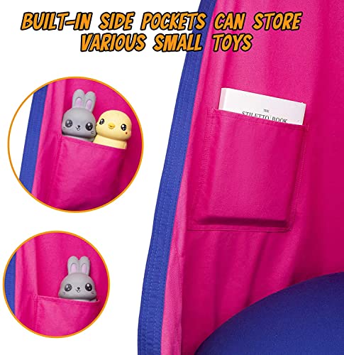 Hanging Hammock Chair with Inflatable Pillow- Max 176 LBs