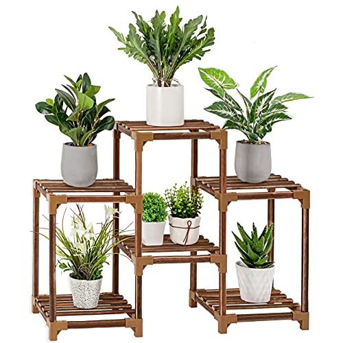 10 Tier Wood Plant Stand