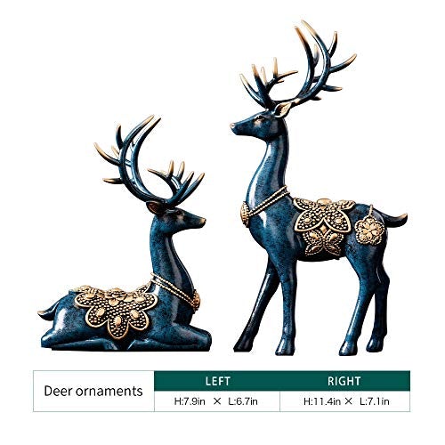 2pcs Modern 11.4" Large Deer Decoration Sculptures