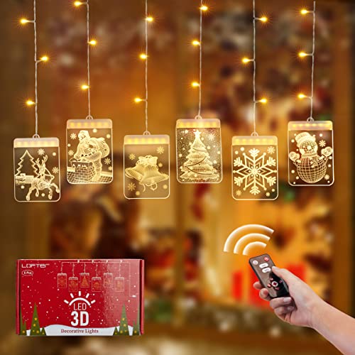 Christmas  3D Twinkle Hanging Lights w/ Timer