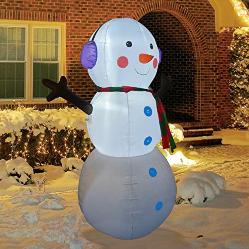 6Ft High Christmas Inflatable Snowman Yard Decoration