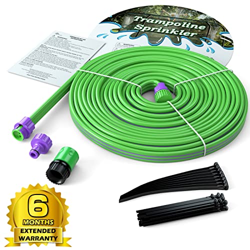 Trampoline Sprinkler- Waterpark Fun Summer(Light Green, 39FT)