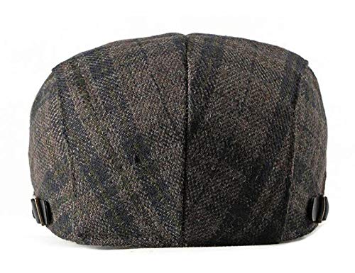 2 Pack Men's Cotton Flat Cap Ivy Gatsby Newsboy Hat (M)