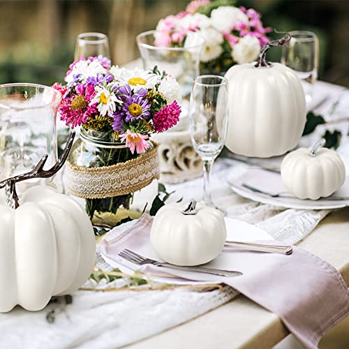 12P-16 PCS Artificial Pumpkins for Fall Halloween Thanksgiving Home Decoration