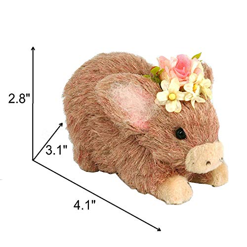 Easter Home Decor Lamb Pig Cow Figurine Set of 3