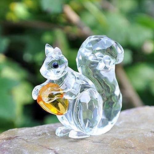 Squirrel & Butterfly Crystal  Collectible Figurine Home Decoration