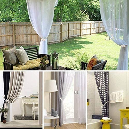 Magnetic Curtain Tiebacks- 2 pcs Beige European Style