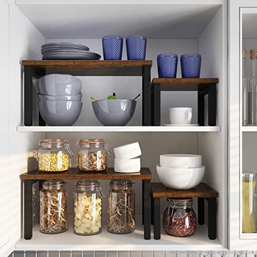 2 Tier Kitchen Counter Shelf, Stackable Multi-Purpose Organizer