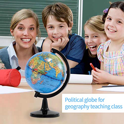 World Globe for Kids Learning, Educational Rotating World Map Globes Mini Size