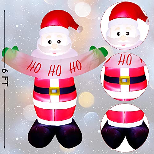 6ft Santa Claus Christmas Inflatables  w/ LEDs