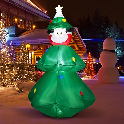 6Ft  Christmas Inflatable Tree Decoration w/ Santa Claus