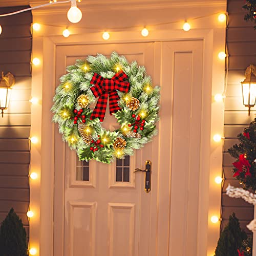 Lighted Christmas Wreath Decoration