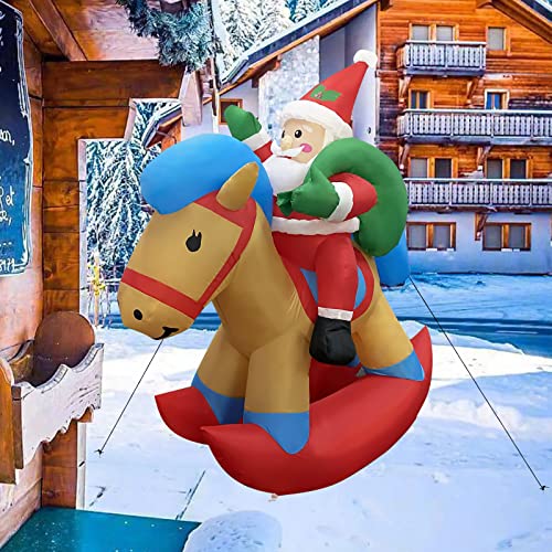 5ft Christmas Inflatables  Santa Claus in Trojan Horse w/ LEDs